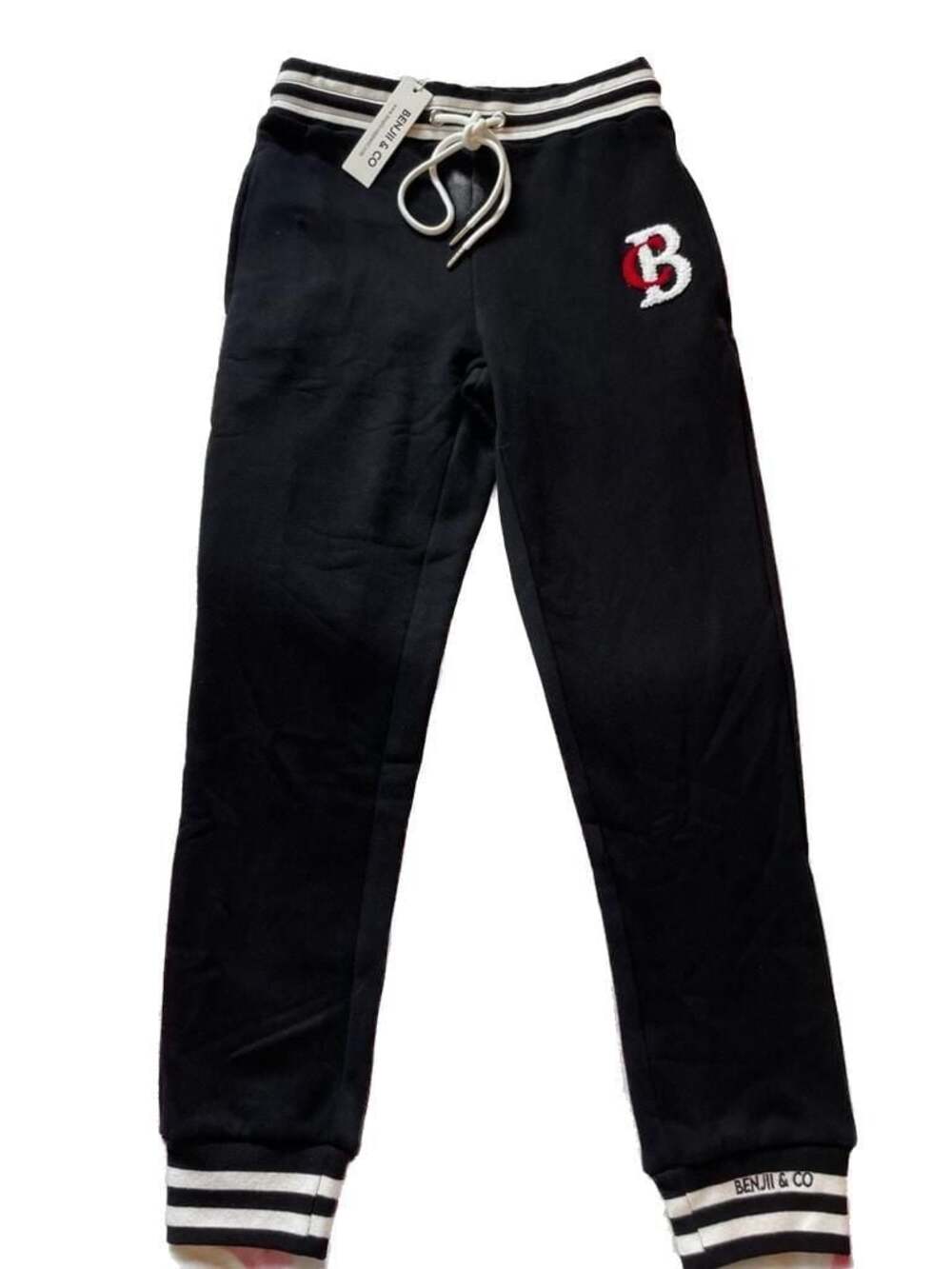 Benjii & Co Black Logo Patch Joggers Size XS